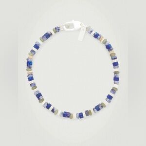 New COS Semi-Precious Elegant Blue and Silver Beaded Bracelet